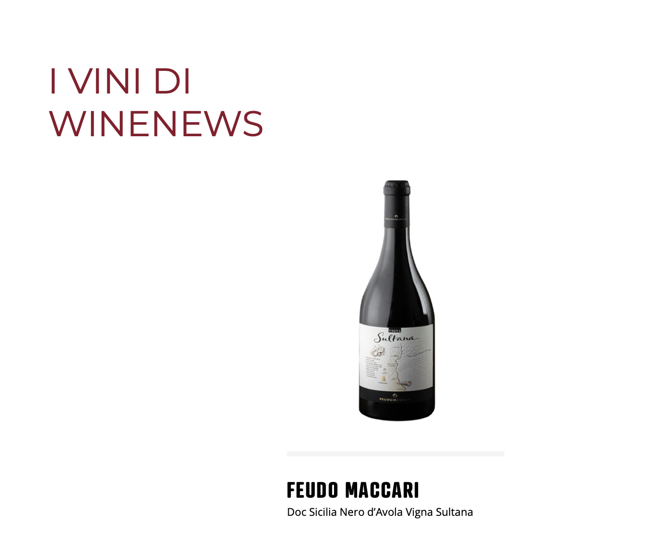 Feudo Maccari - Doc Sicilia Nero d’Avola Vigna Sultana