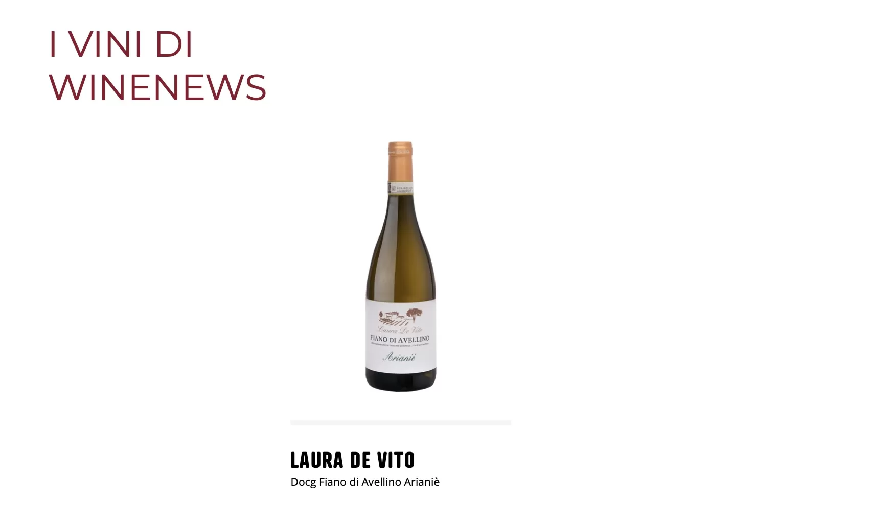 Laura De Vito - Docg Fiano di Avellino Arianiè