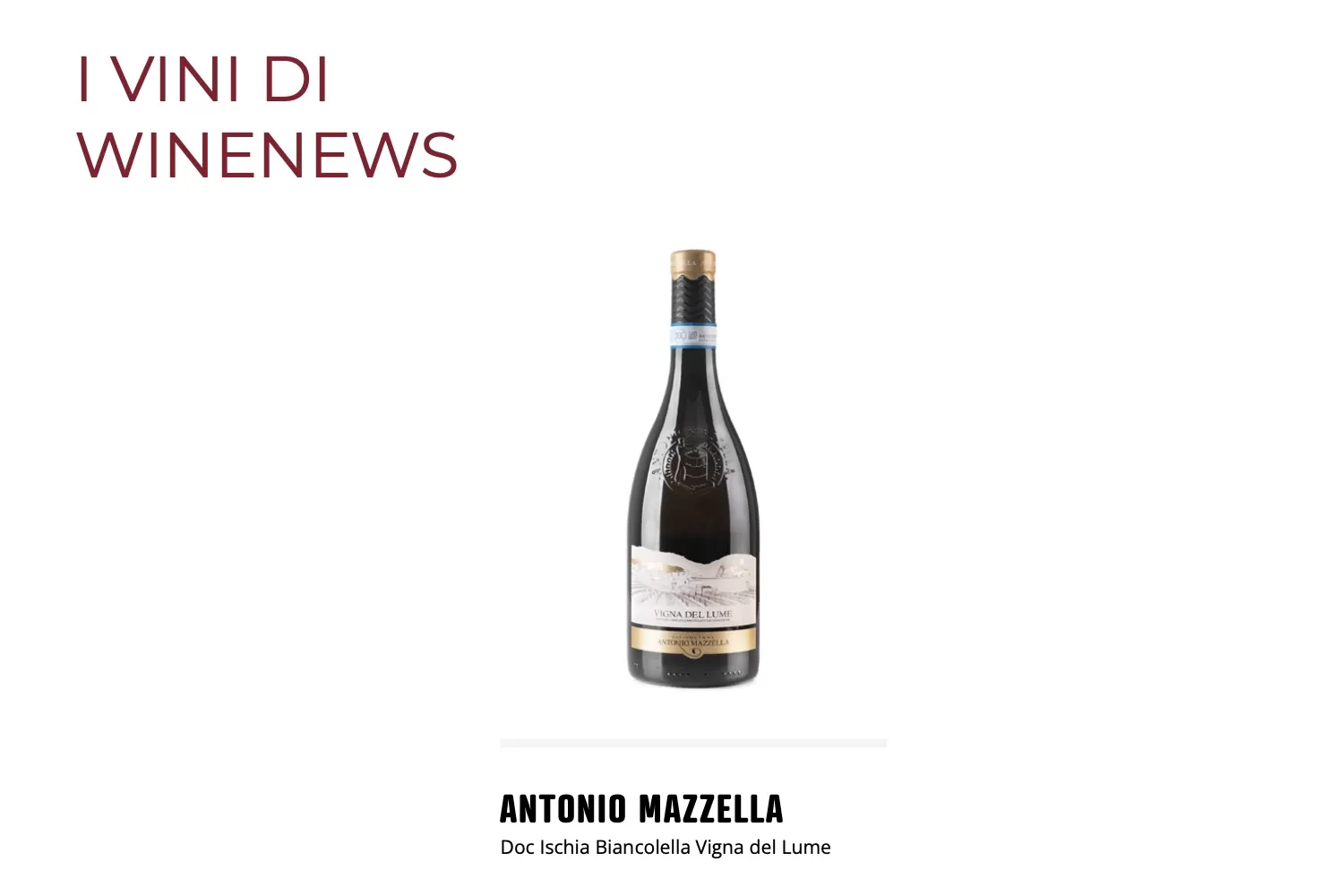 Antonio Mazzella - Doc Ischia Biancolella Vigna del Lume